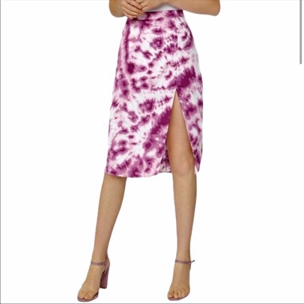 BCBGeneration lavender herb tie-dye skirt